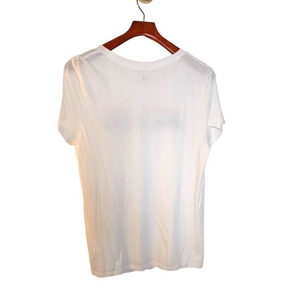 Gap Factory Women's White 4th of July Red & Blue Favorite T-Shirt - Picture 3 of 5